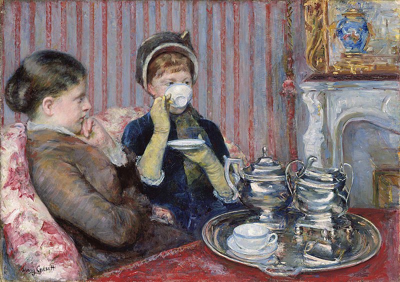 The Tea by Cassatt, 1880. Museum of Fine Arts, Boston.