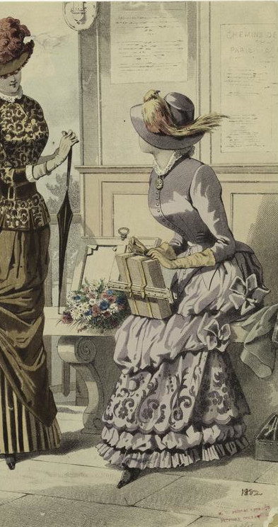 1882 Women At Train Station